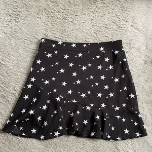 Nastygal ruffle hem star skirt